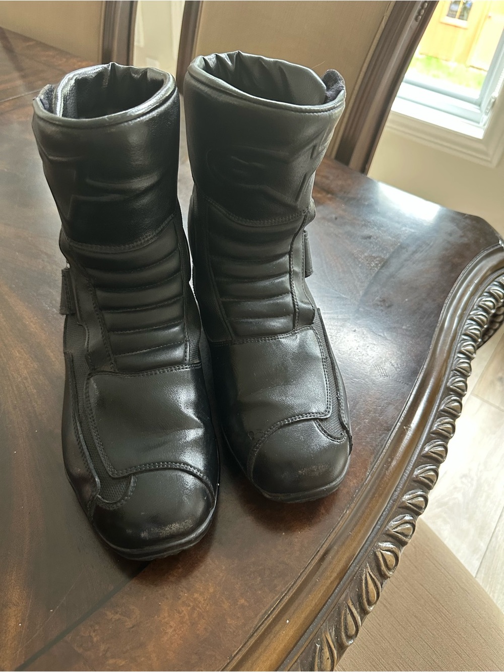 Alpinestars Men's Black Leather Motorcycle Riding Boots
